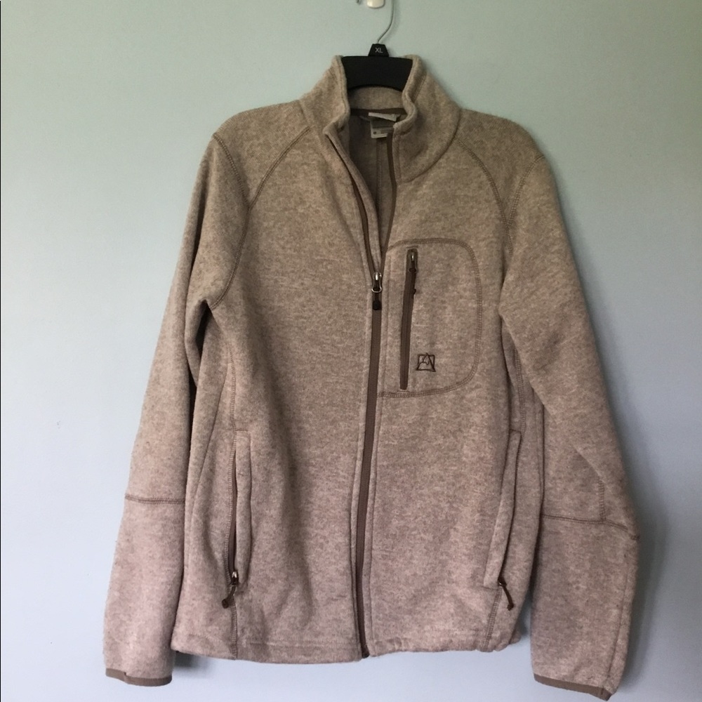 Avalanche full zip knit jacket M multi zip pockets